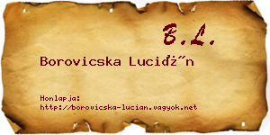 Borovicska Lucián névjegykártya